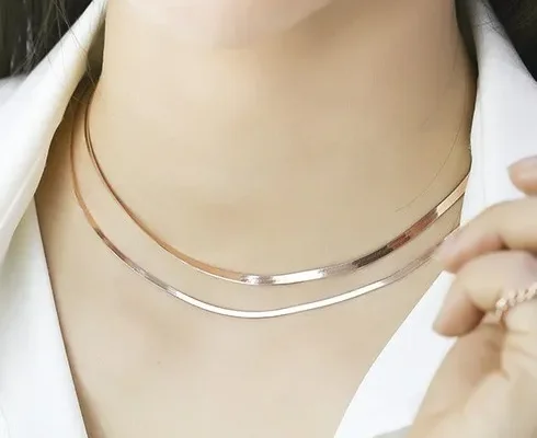 합리적인 구매를 위한 18K 4mm 스네이크체인 목걸이 후기