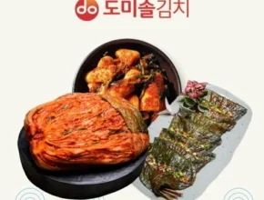 맘카페에서 입소문난 도미솔 포기4.5kg총각김치2kg깻잎김치0.5kg 총10kg 추천상품