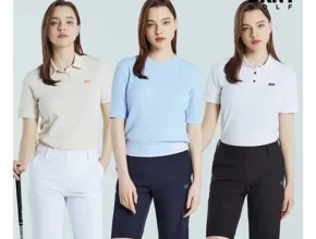 백화점에서 불티나게 팔리는 DKNY GOLF 24SS 여성 라운드 썸머 니트 2종 스카프 1종 강력추천