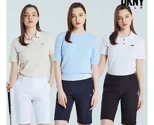 백화점에서 불티나게 팔리는 DKNY GOLF 24SS 여성 라운드 썸머 니트 2종 스카프 1종 강력추천